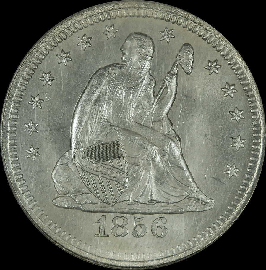 1856 25C Seated Liberty Quarter Silver Ashland City NGC MS65