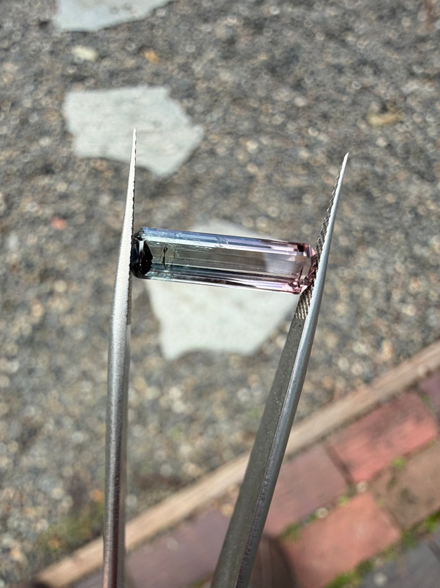 2.60ct bicolor watermelon tourmaline gemstone from Afghanistan