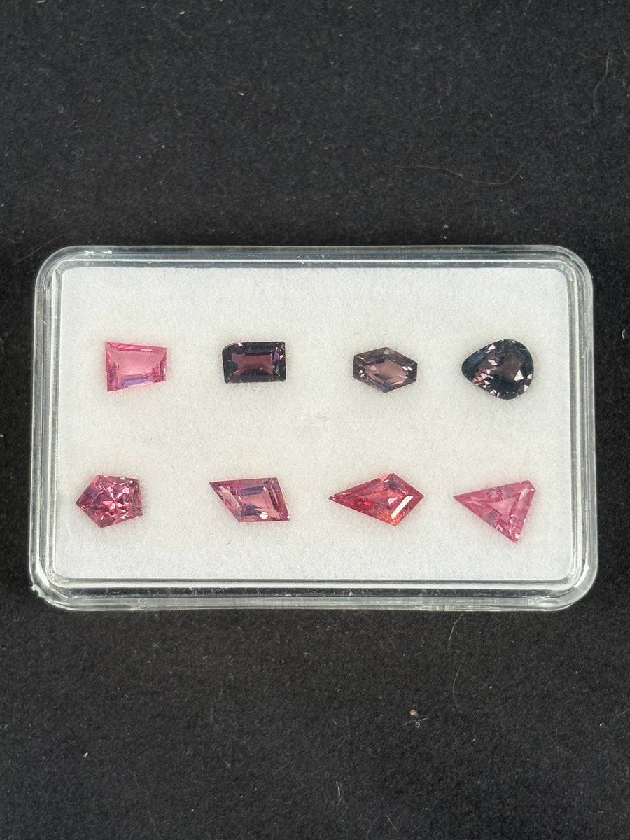 5.81ctw Spinel Lot from Burma, 8 stones, 6.5x5 - 9.5x5 mm