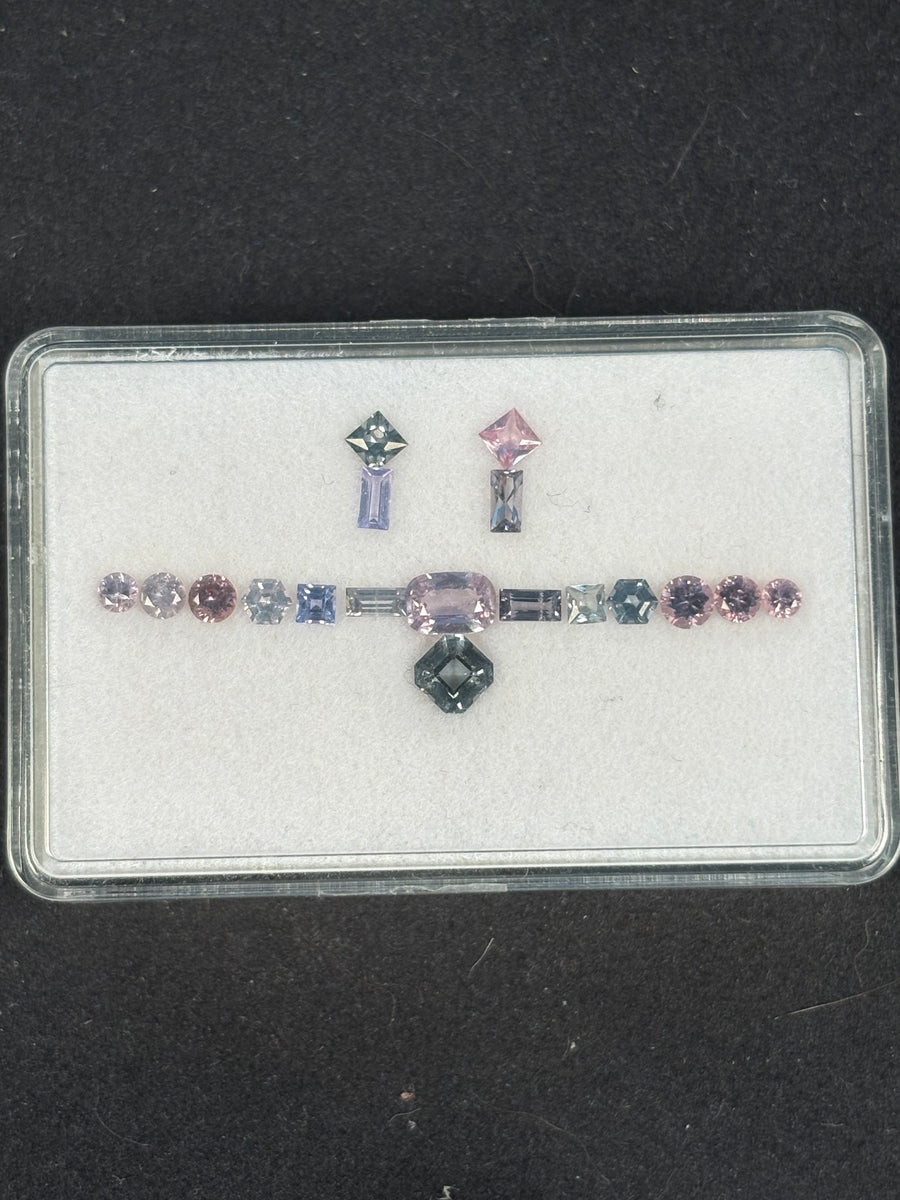 3.15ctw Spinel Lot from Burma, 18 stones, 2.5x2.5 - 6x4.5 mm