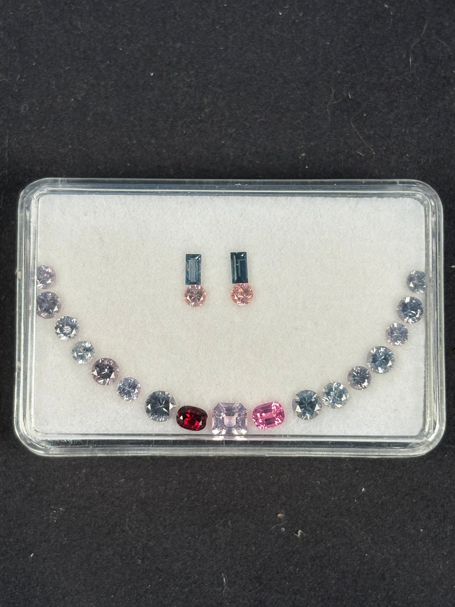 3.81ctw Spinel Lot from Burma, 21 stones, 3x3 - 5x4.5 mm