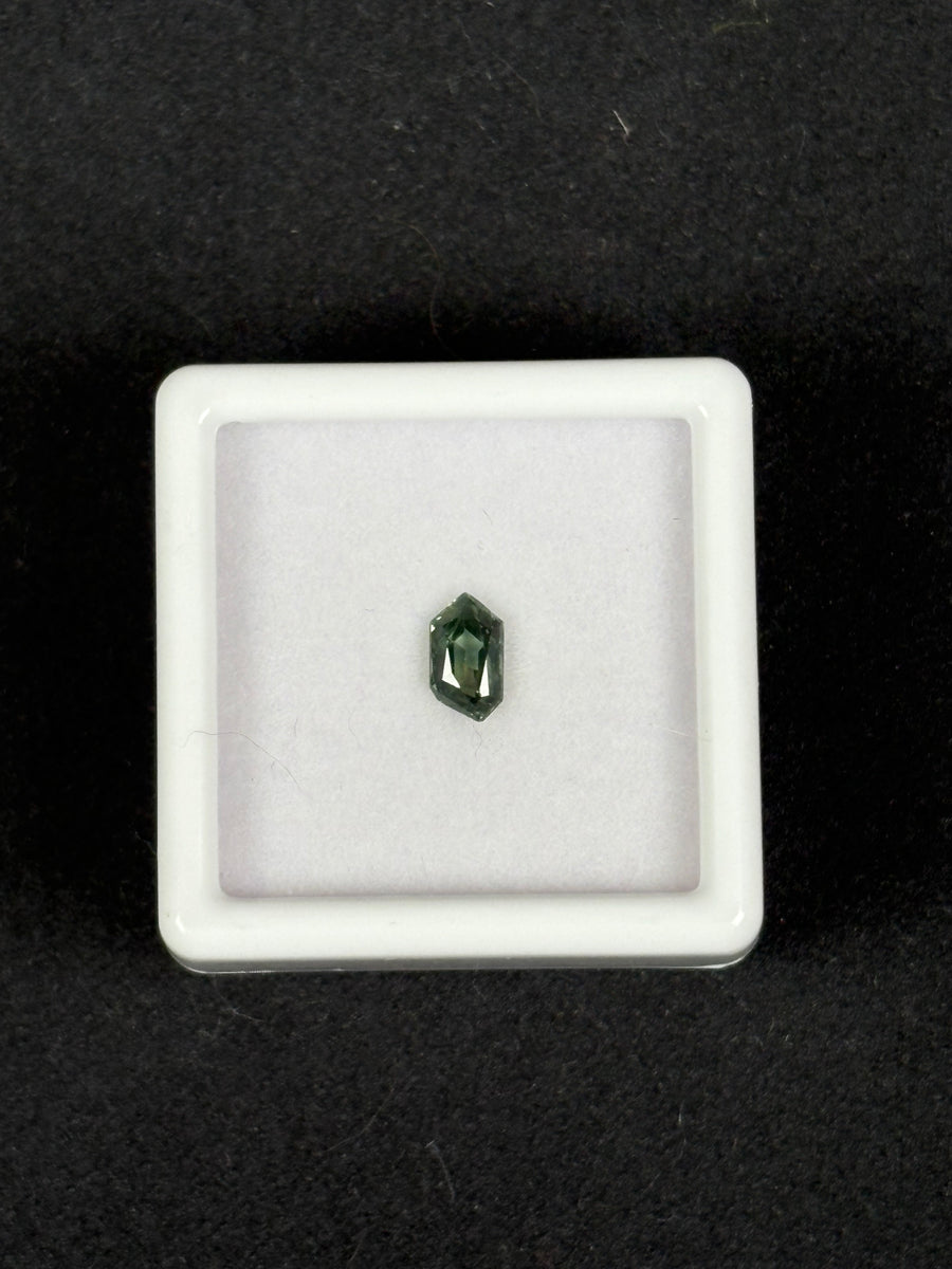 0.58ct Unheated Fancy Cut Green Sapphire, 6.3x3.5 mm