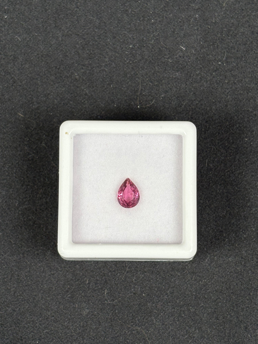 0.64ct Purplish Pink Rhodolite Garnet, Pear, 6.4x4.7 mm, VS