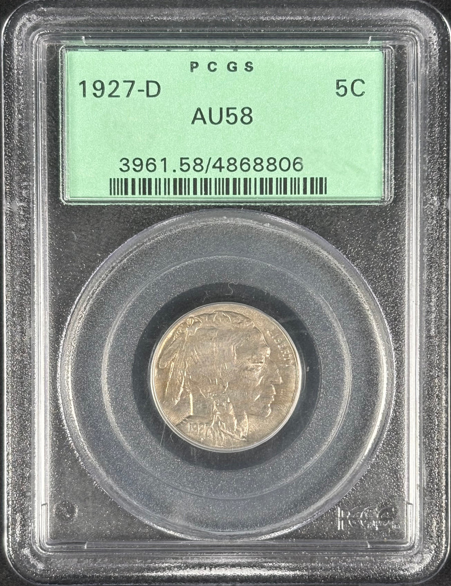 1927-D Buffalo Nickel PCGS AU58 OGH