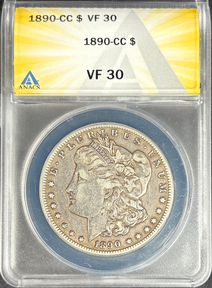 1890-CC Morgan Dollar ANACS VF30