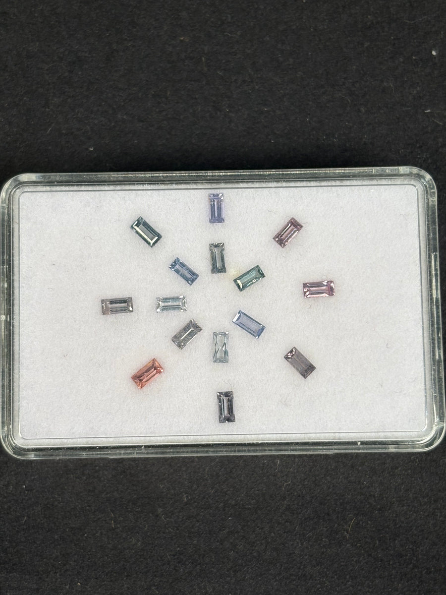 1.95ctw Spinel Lot from Burma, 15 stones, Baguette, 4x2 mm · GEM-5676