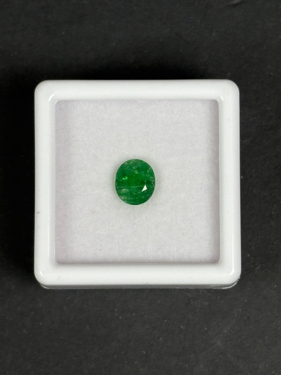 1.17ct Green Tsavorite from Tanzania Oval , 6.5 x 5.7 x 3.9mm · GEM-6028