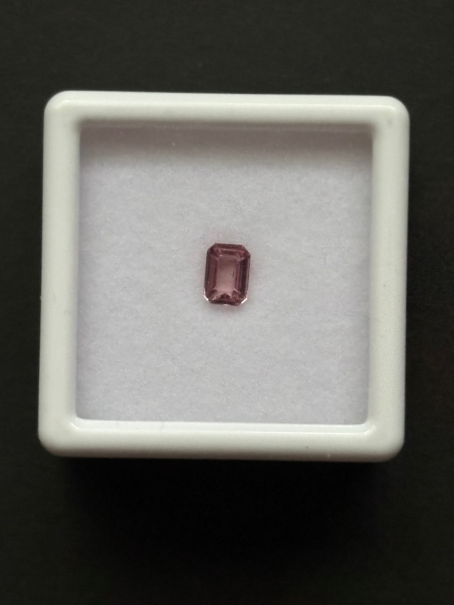 0.43ct Malaya Garnet from Tanzania, Emerald Cut · GEM-6276