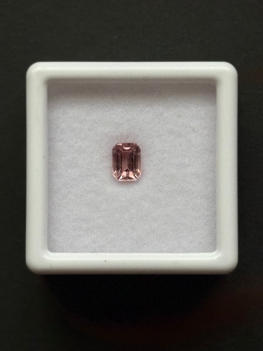 0.67ct Malaya Garnet from Tanzania, Emerald Cut · GEM-6278