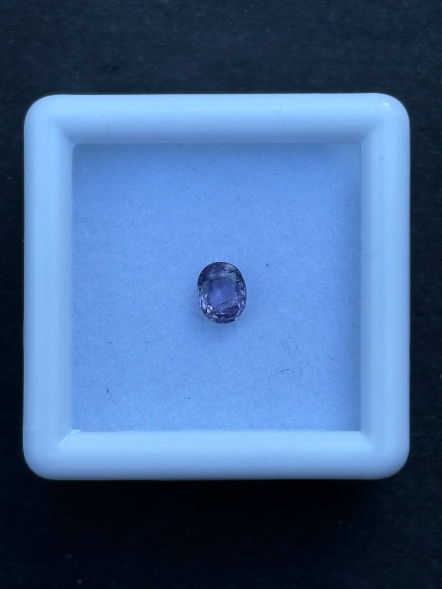 0.40ct Purple Unheated Sapphire Oval, 5 x 3.85mm