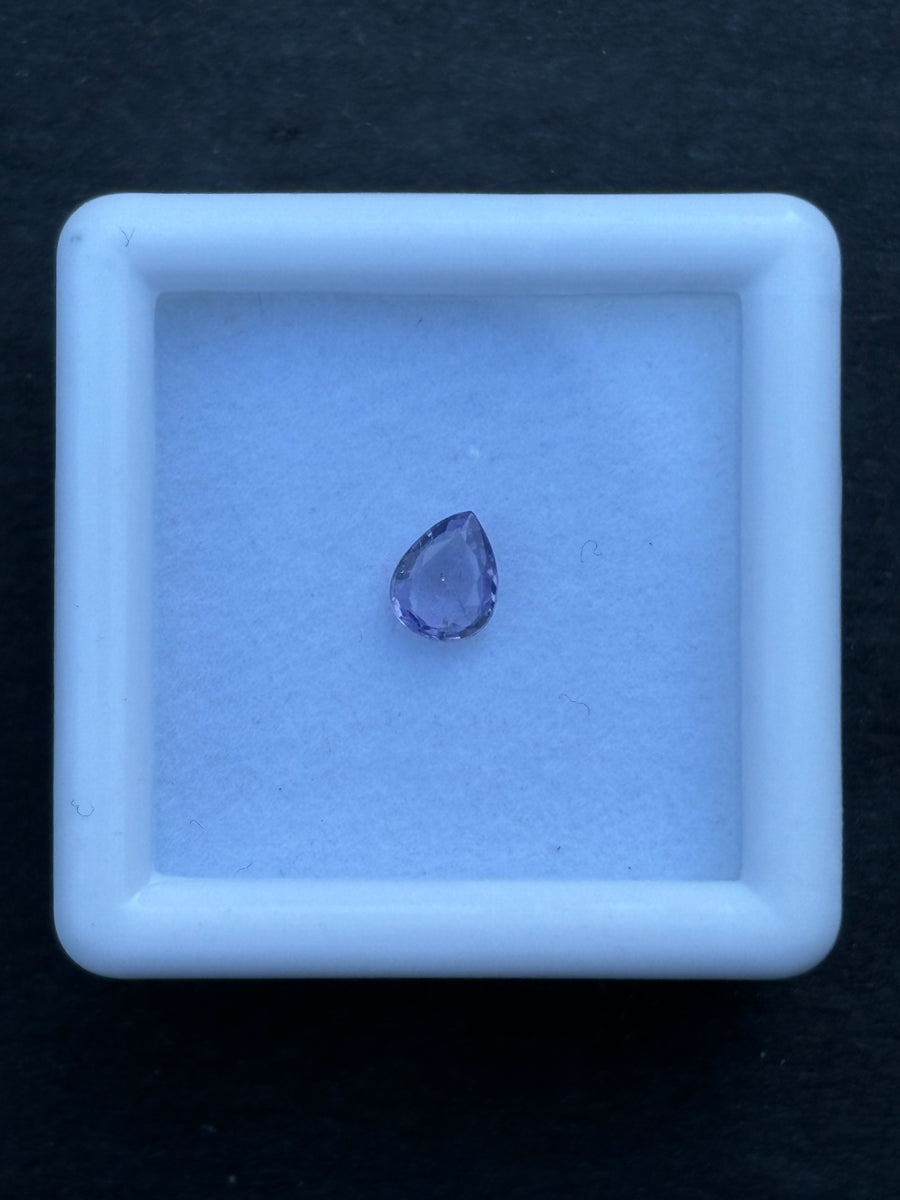 0.32ct Purple Unheated Sapphire Pear, 5.35 x 4.35mm