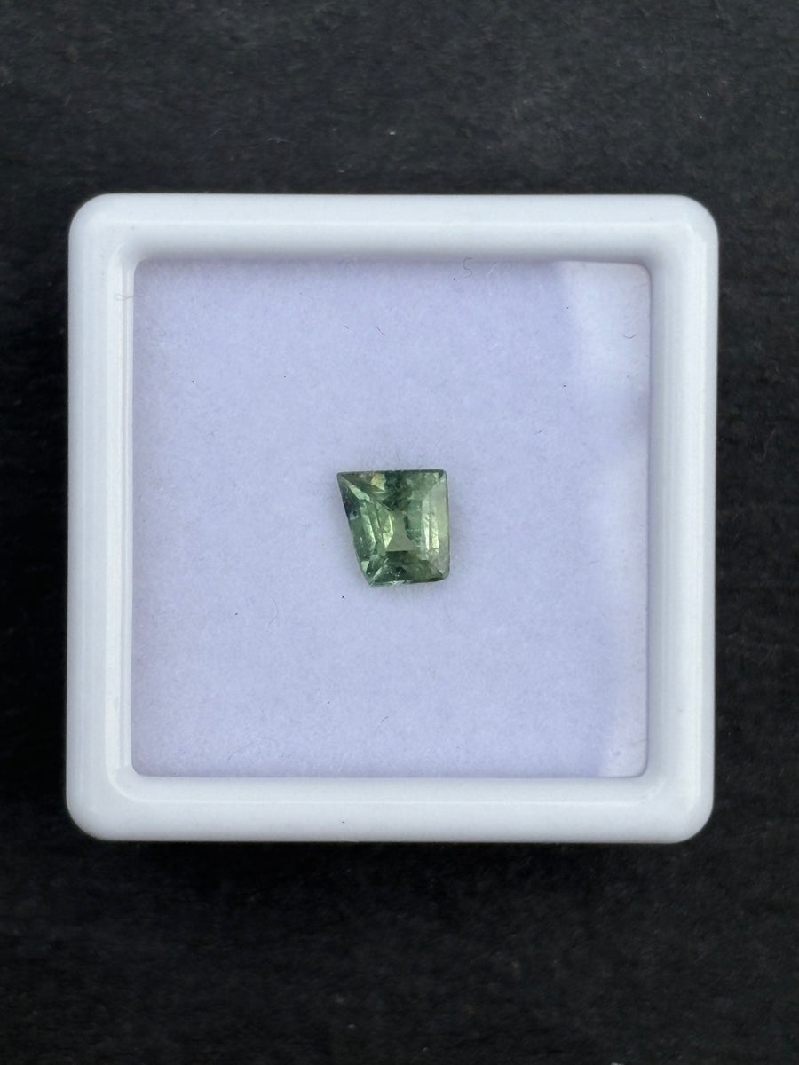0.80ct Heated Blue Green Sapphire Fancy Cut, 6.7 x 5 x 3.3mm