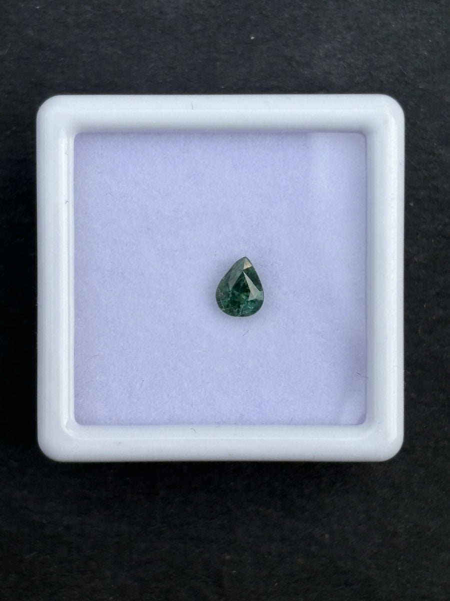 0.43ct Heated Blue Green Sapphire Pear, 4.9 x 3.88mm