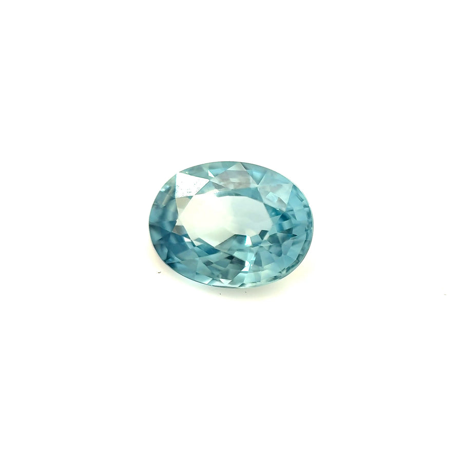 2.02ct heated greenish blue Ceylon sapphire, oval cut, VVS