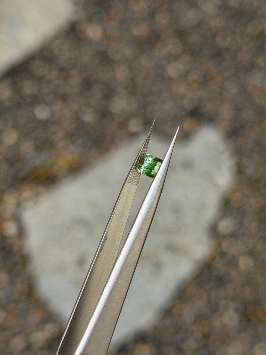 1.36ct green tourmaline gemstone from Afghanistan, second view