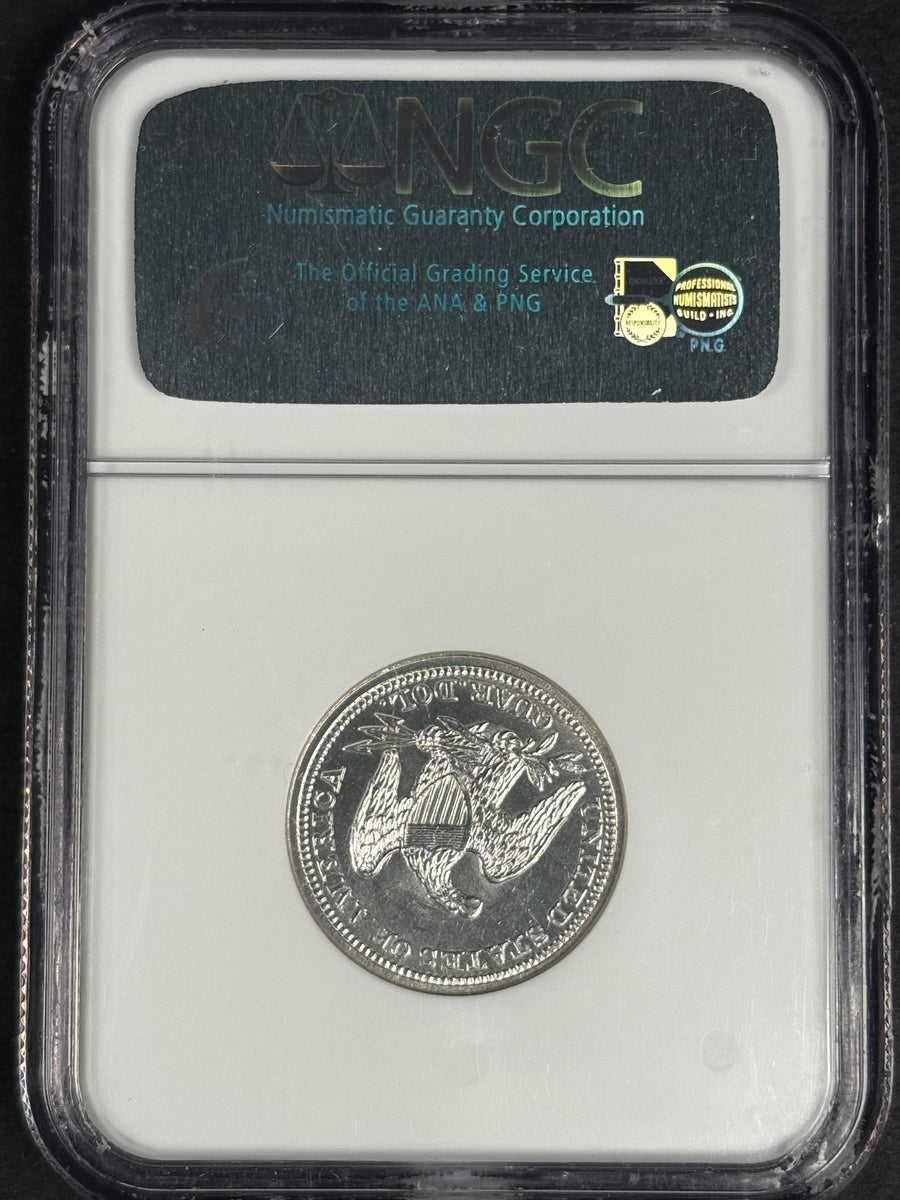1858 Seated Liberty quarter NGC MS66, reverse