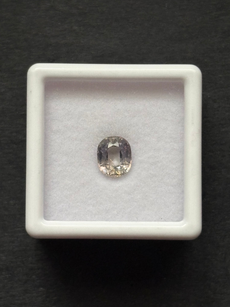 1.44ct unheated purple sapphire from Tanzania, cushion cut