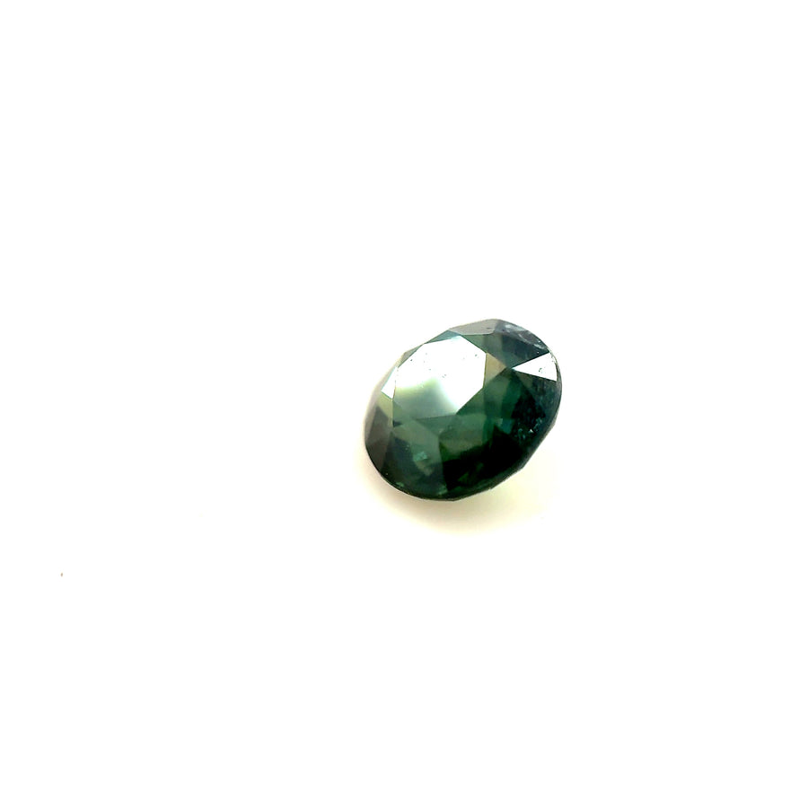 1.22ct heated teal sapphire, round cut — view 2