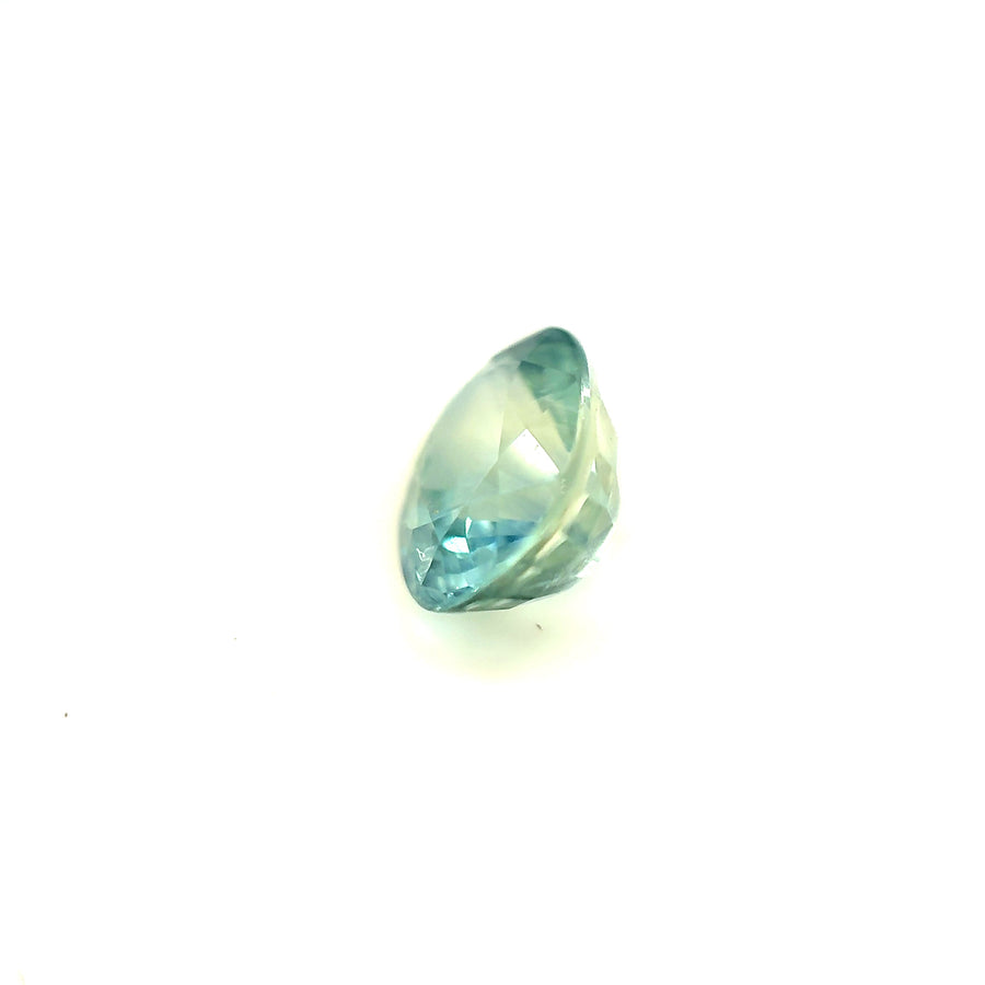 2.08ct heated green-blue Ceylon sapphire, oval cut, VS — view 2