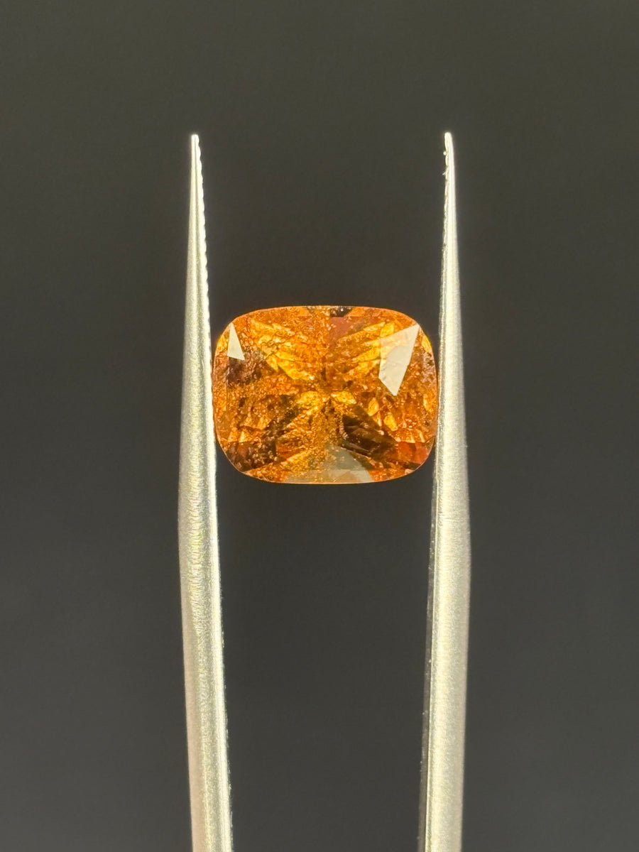 4.89ct Yellow Grossular Garnet, Cushion, 11x8.8 mm · GEM-5663