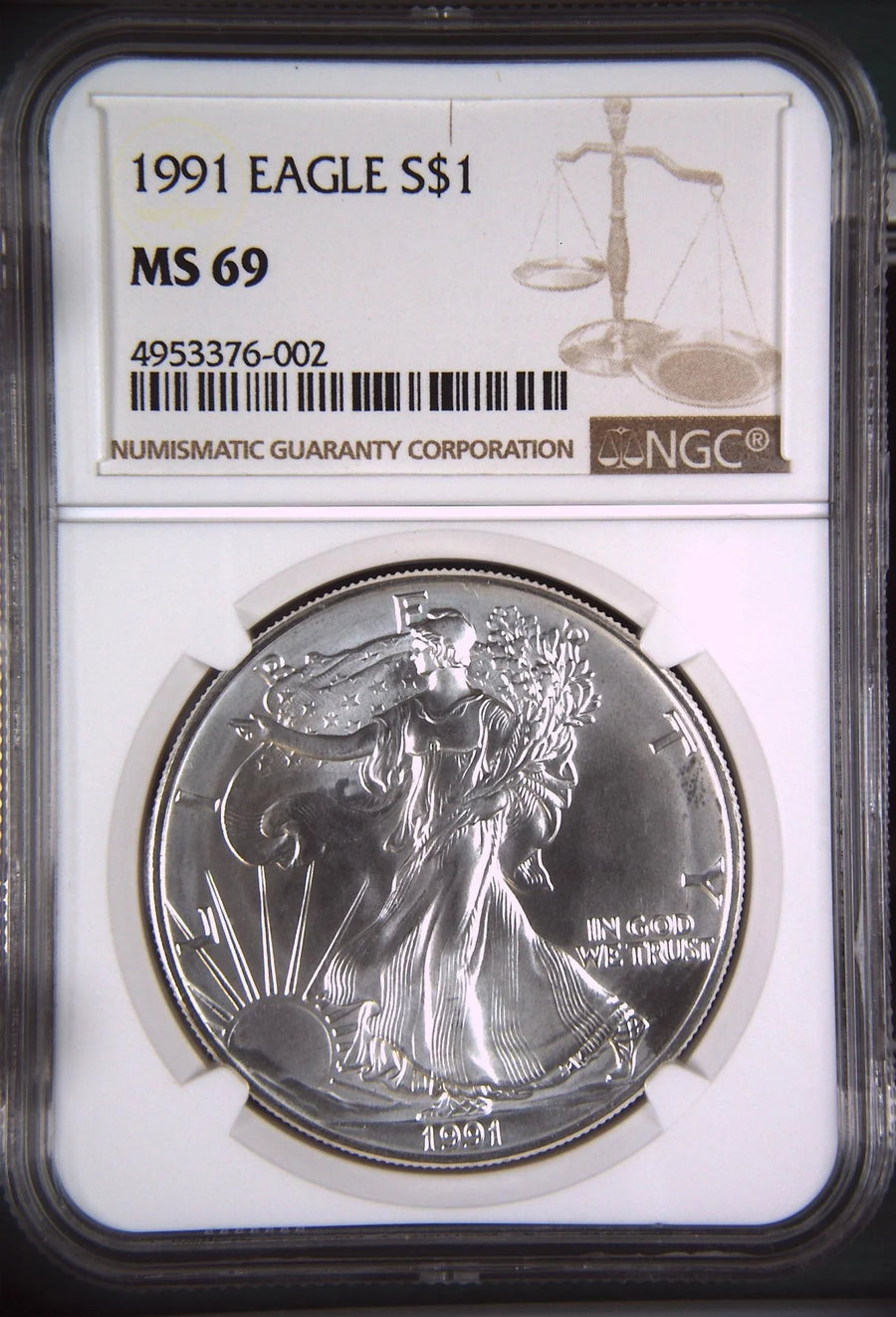 1991 Silver Eagles NGC MS-69
