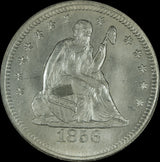 1856 25C Seated Liberty Quarter Silver Ashland City NGC MS65