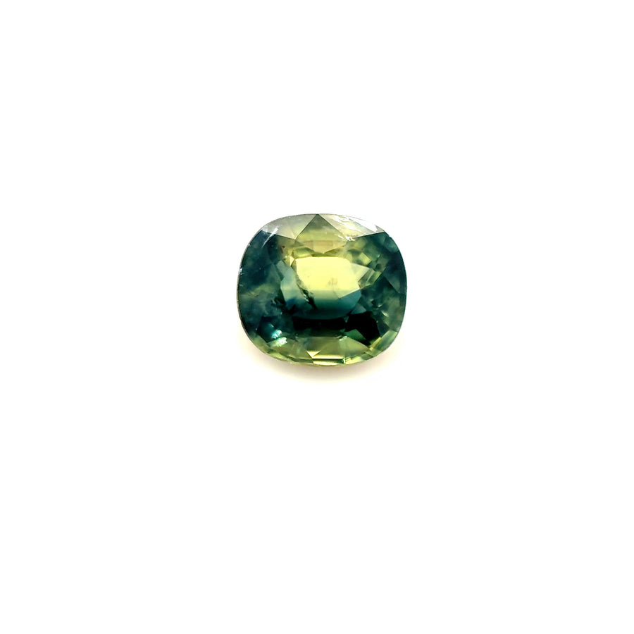 1.32ct Bicolor No Heat Madagascar Sapphire Cushion, 6.5 x 5.7 x 3.7mm · GEM-5943