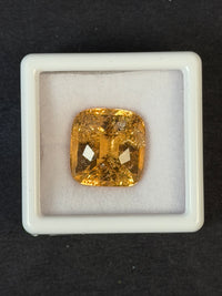10.38ct Yellow Grossular Garnet, Cushion, 12.5x12 mm · GEM-7080