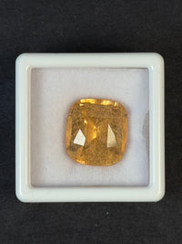 11.43ct Yellow Grossular Garnet, Cushion, 13x12 mm · GEM-7094