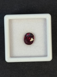 2ct Purplish Pink Rhodolite Garnet from Tanzania, Oval, 7.5x6.2 mm, VS · GEM-6431