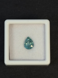 1.76ct Heated Greenish Blue Zircon from Cambodia, Pear, 8x6 mm · GEM-6381