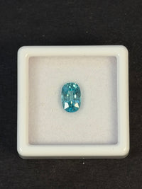 1.91ct Heated Blue Zircon from Cambodia, Oval, 8x5 mm, VVS · GEM-6655