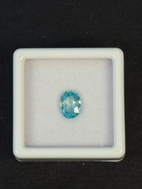 1.55ct Heated Blue Zircon from Cambodia, Oval, 7.5x5.5 mm · GEM-6746