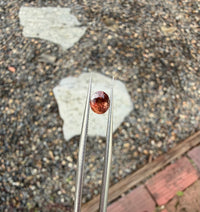 1.12ct Heated Orange Sapphire from Tanzania, Oval, 6x5.2 mm · GEM-8012