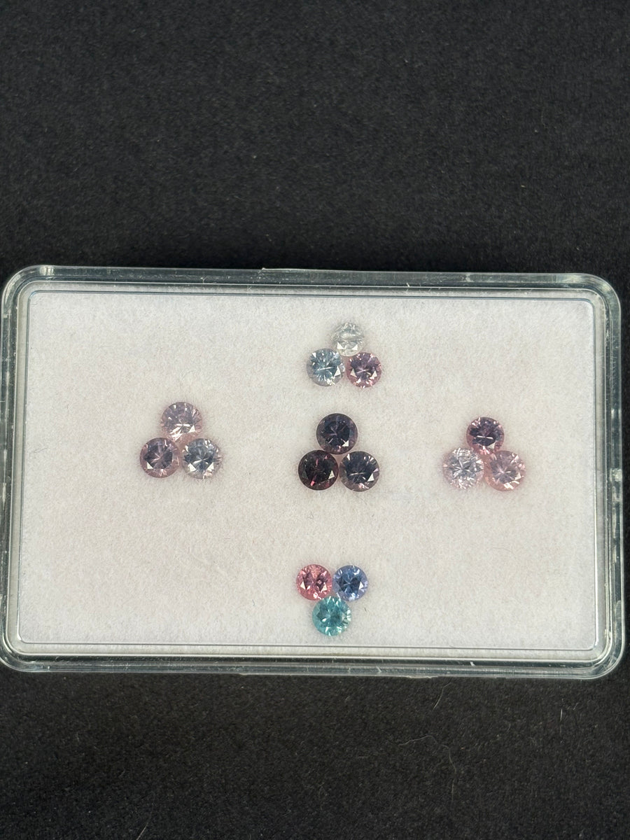 3.13ctw Spinel Lot from Burma, 15 stones, 3.2 - 3.7 mm