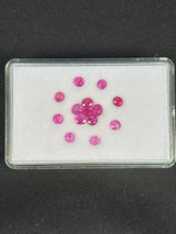 3.12ctw Heated Pink Sapphire Lot from Madagascar, 14 stones, 3x3 - 3.5x3 mm