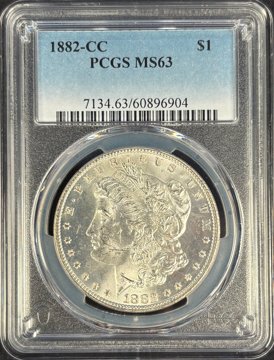 1882-CC $1 Morgan Silver Dollar PCGS MS-63