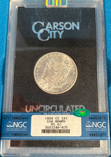 1884-CC Silver Morgan Dollar CAC Ogp + COA GSA NGC MS63