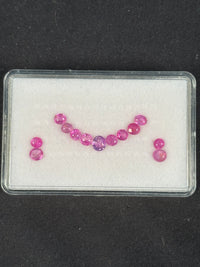 3.5ctw Heated Pink Sapphire Lot from Madagascar, 13 stones, 3x3 - 4.5x4.5 mm · GEM-5391