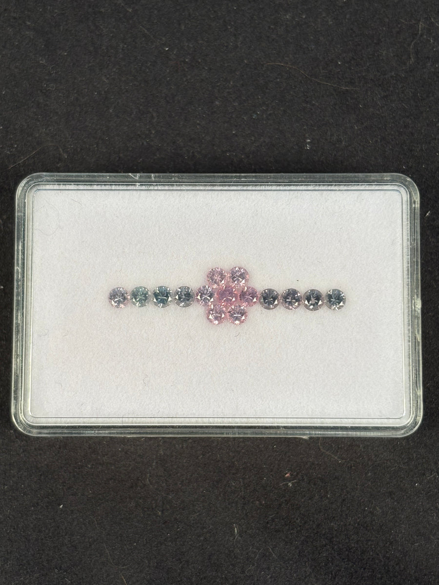 1.89ctw Spinel Lot from Burma, 15 stones, 3 mm
