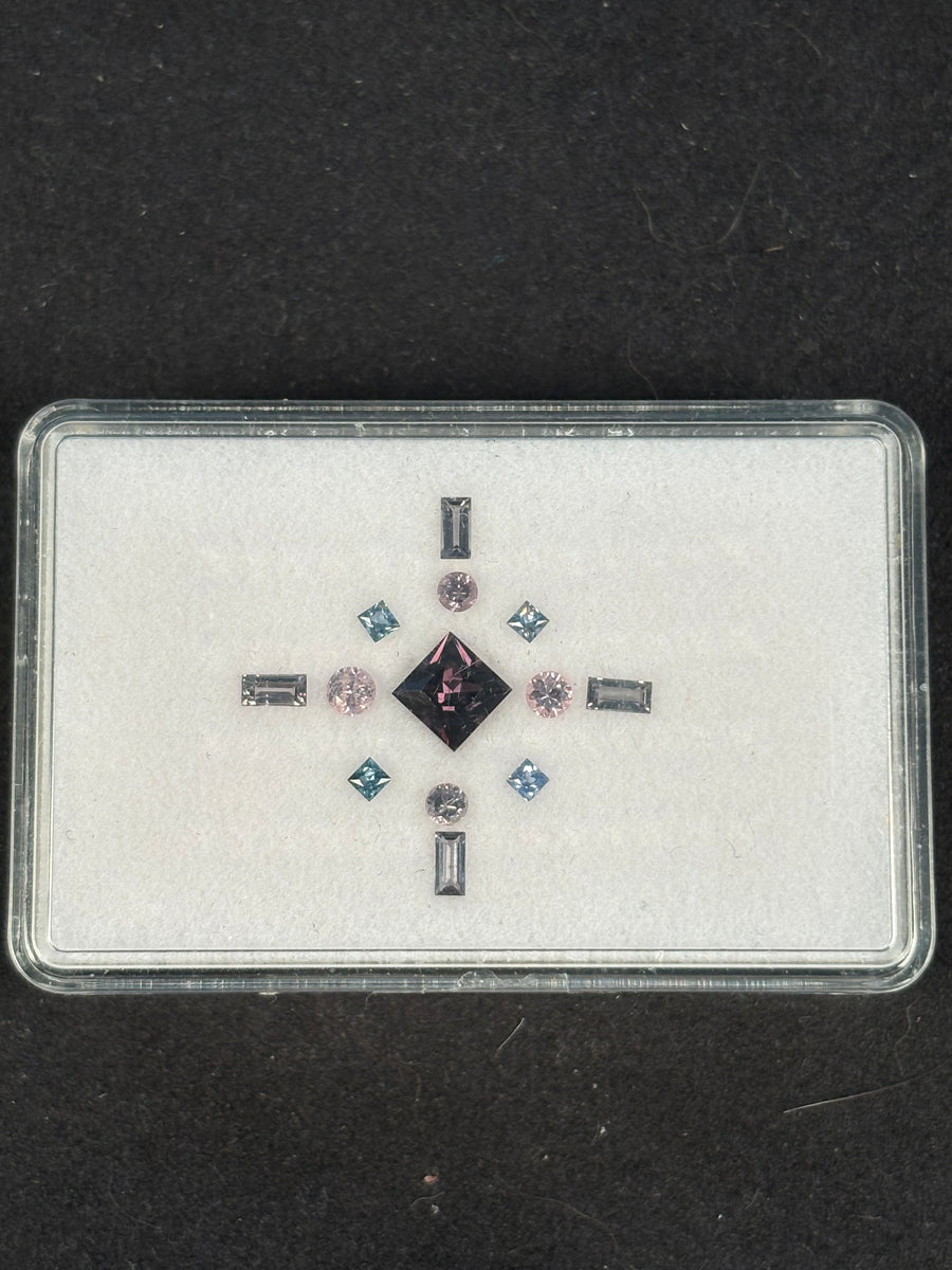 2.04ctw Spinel Lot from Burma, 13 stones, 2.5x2.5 - 5.5x5.5 mm