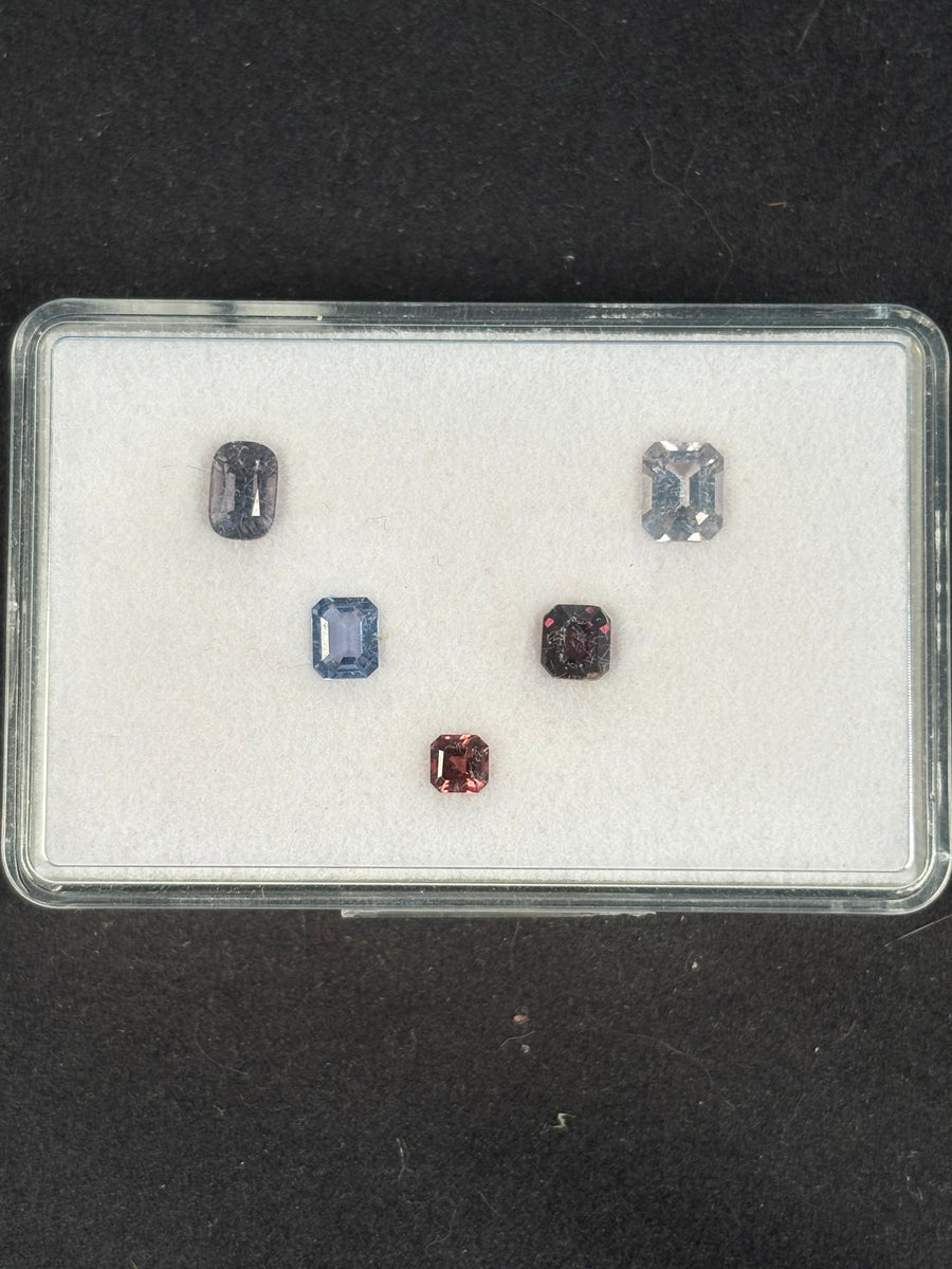 3.2ctw Spinel Lot from Burma, 5 stones, 3.5x3.5 - 6x5 mm