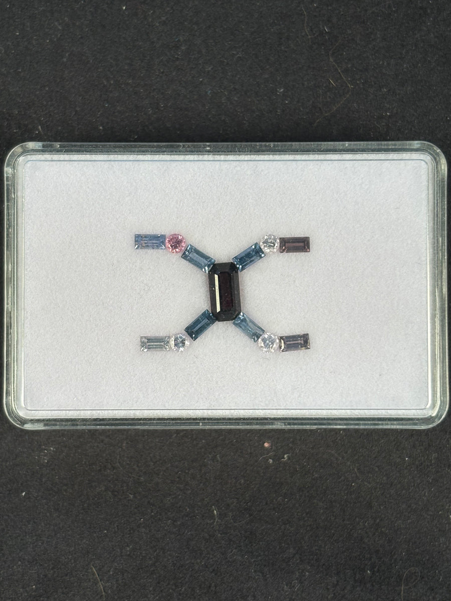 2.45ctw Spinel Lot from Burma, 13 stones, 3x3 - 8x4.5 mm