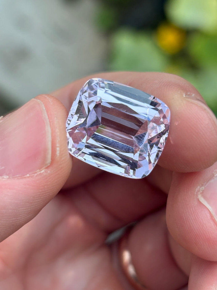 23.27ct Pink Kunzite from Afghanistan, Cushion, VVS