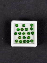 Round 3.5 mm. Russian Chrome Diopside 20Pcs/3.80Ct