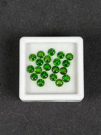 Round 3.5 mm. Russian Chrome Diopside 20Pcs/3.75Ct
