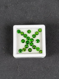 Round 3.5 mm. Russian Chrome Diopside 20Pcs/3.75Ct