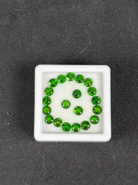 Round 3.5 mm. Russian Chrome Diopside 20Pcs/3.80Ct