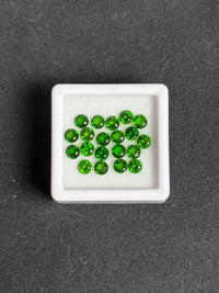 Round 3.5 mm. Russian Chrome Diopside 20Pcs/3.74Ct