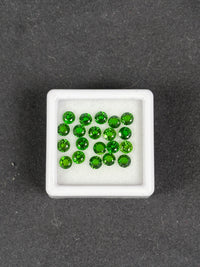 Round 3.5 mm. Russian Chrome Diopside 20Pcs/3.73Ct